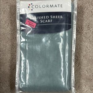 New Colormate Crushed Voile  Sheer Scarf in Blue 51x216